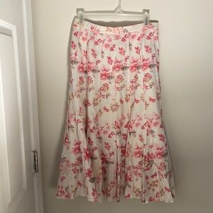 Coldwater Creek Pink Floral Skirt